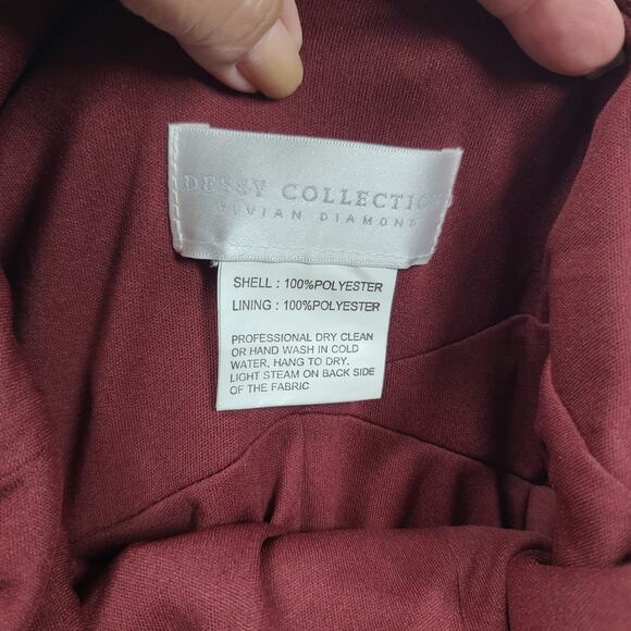 Dessy Collection womens cabernet sleeveless trumpet gown Sz 2 bridesmaid formal - Picture 10 of 13